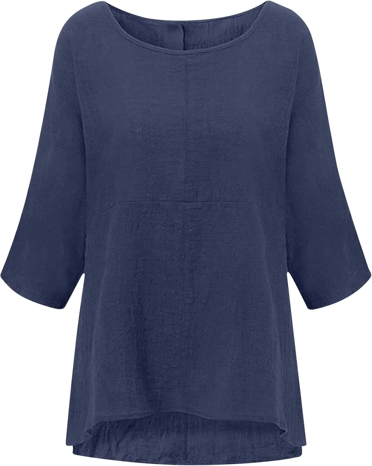 3/4 Sleeve Tops for Women Summer Blouses for Women Fashion 2022 Cotton Linen Shirts Plus Size Tshirts Casual Loose Fit Tops