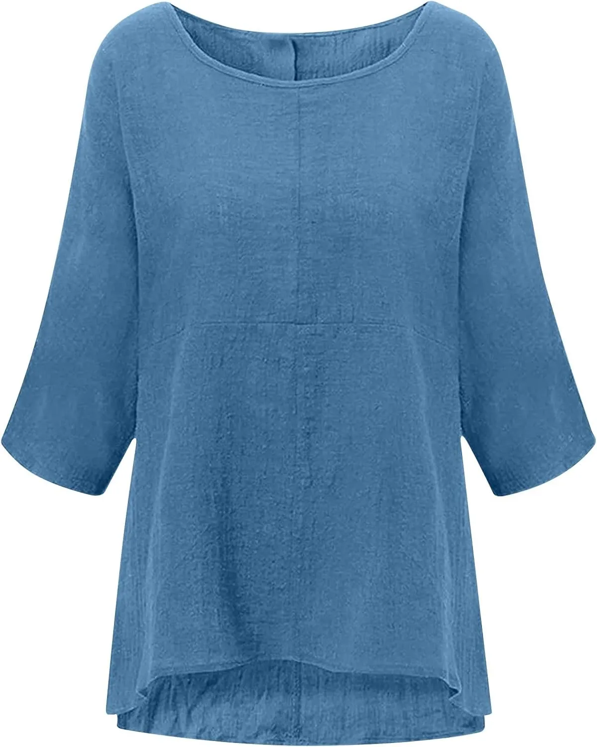 3/4 Sleeve Tops for Women Summer Blouses for Women Fashion 2022 Cotton Linen Shirts Plus Size Tshirts Casual Loose Fit Tops