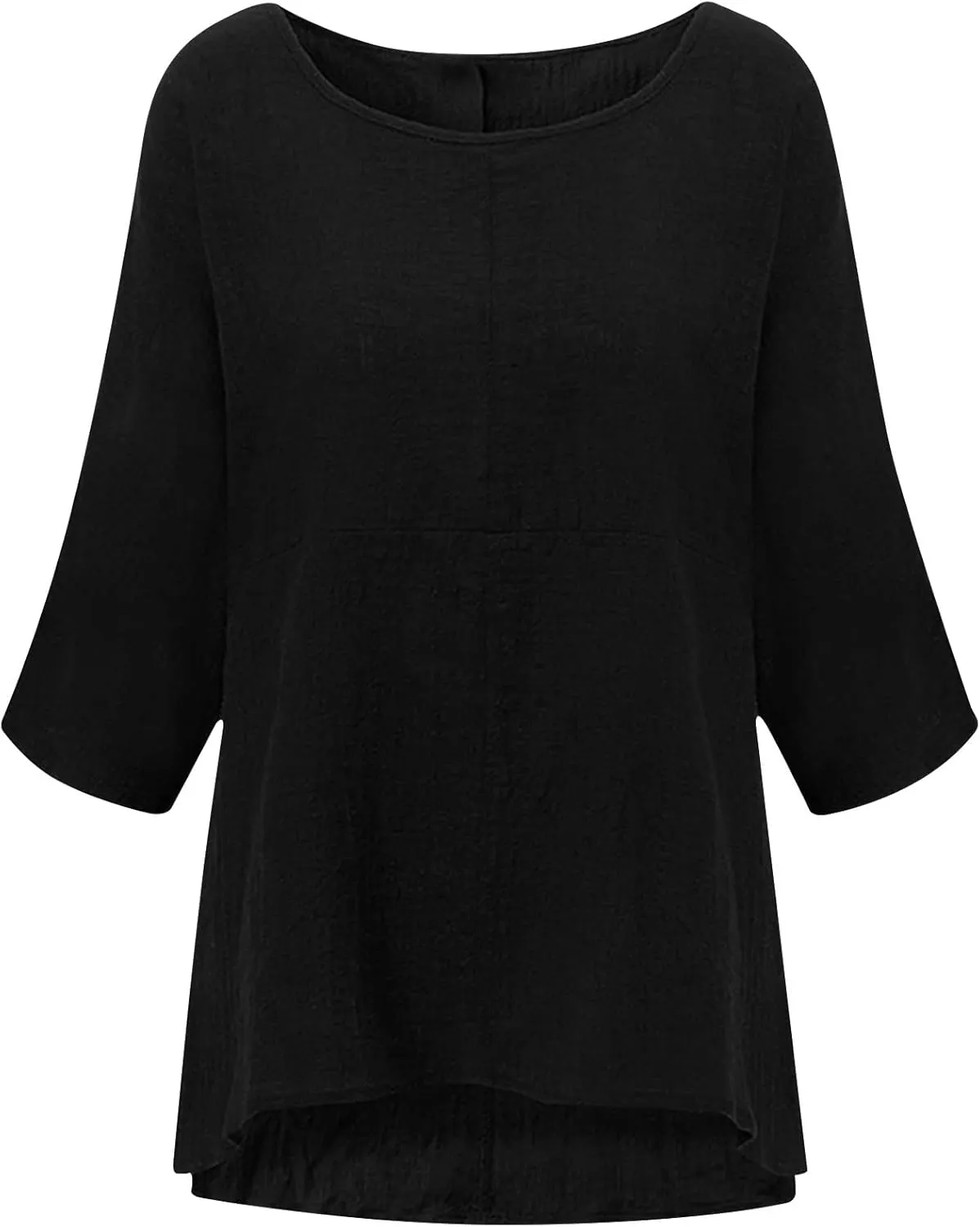 3/4 Sleeve Tops for Women Summer Blouses for Women Fashion 2022 Cotton Linen Shirts Plus Size Tshirts Casual Loose Fit Tops