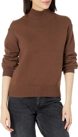 Amazon Essentials Cotton Sweaters for Women - Funnel-Neck, Available in Plus Size