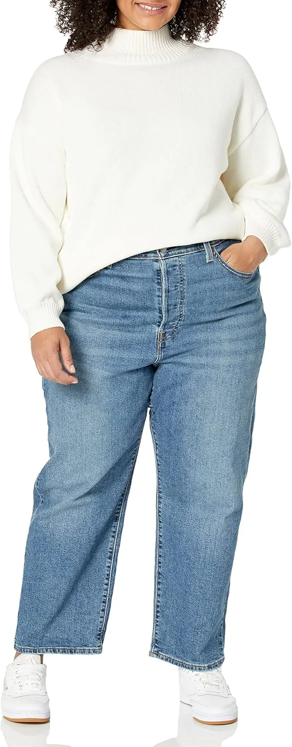 Amazon Essentials Cotton Sweaters for Women - Funnel-Neck, Available in Plus Size