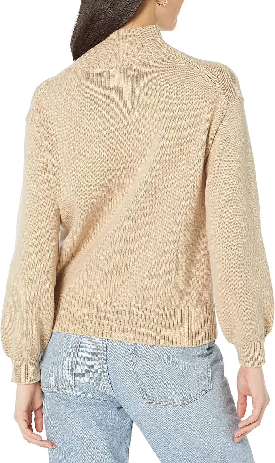 Amazon Essentials Cotton Sweaters for Women - Funnel-Neck, Available in Plus Size