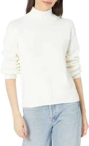 Amazon Essentials Cotton Sweaters for Women - Funnel-Neck, Available in Plus Size