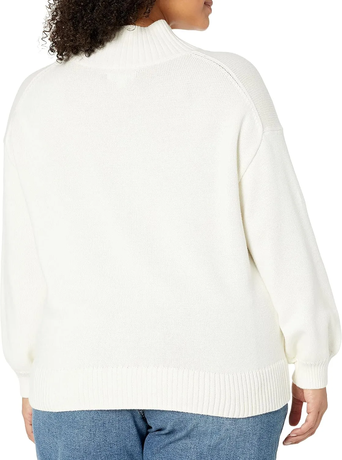 Amazon Essentials Cotton Sweaters for Women - Funnel-Neck, Available in Plus Size