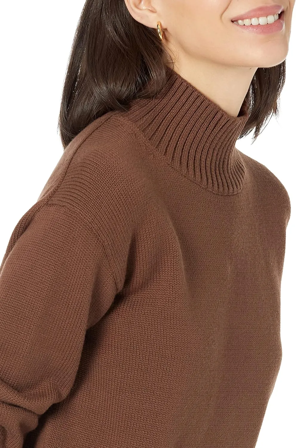 Amazon Essentials Cotton Sweaters for Women - Funnel-Neck, Available in Plus Size