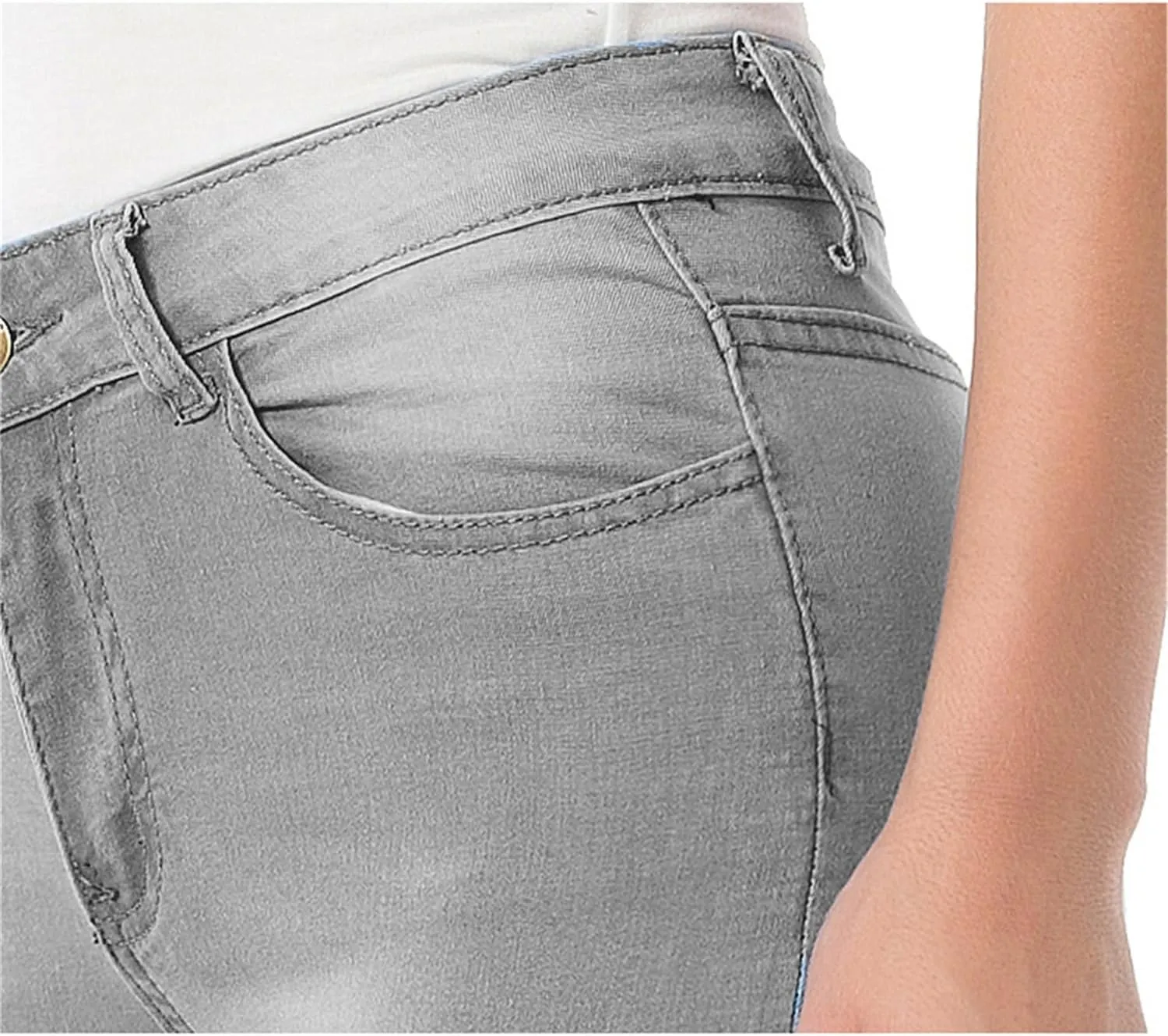 Andongnywell High-Rise Skinny Jeans Women Slim Fit Stretch Jeans High Waisted Sexy Denim Pants Legging Plus Size Trousers