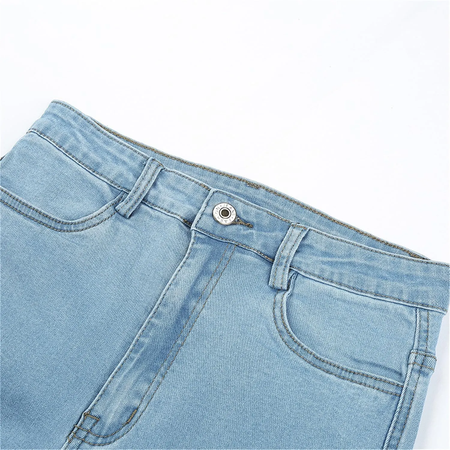 Andongnywell High-Rise Skinny Jeans Women Slim Fit Stretch Jeans High Waisted Sexy Denim Pants Legging Plus Size Trousers