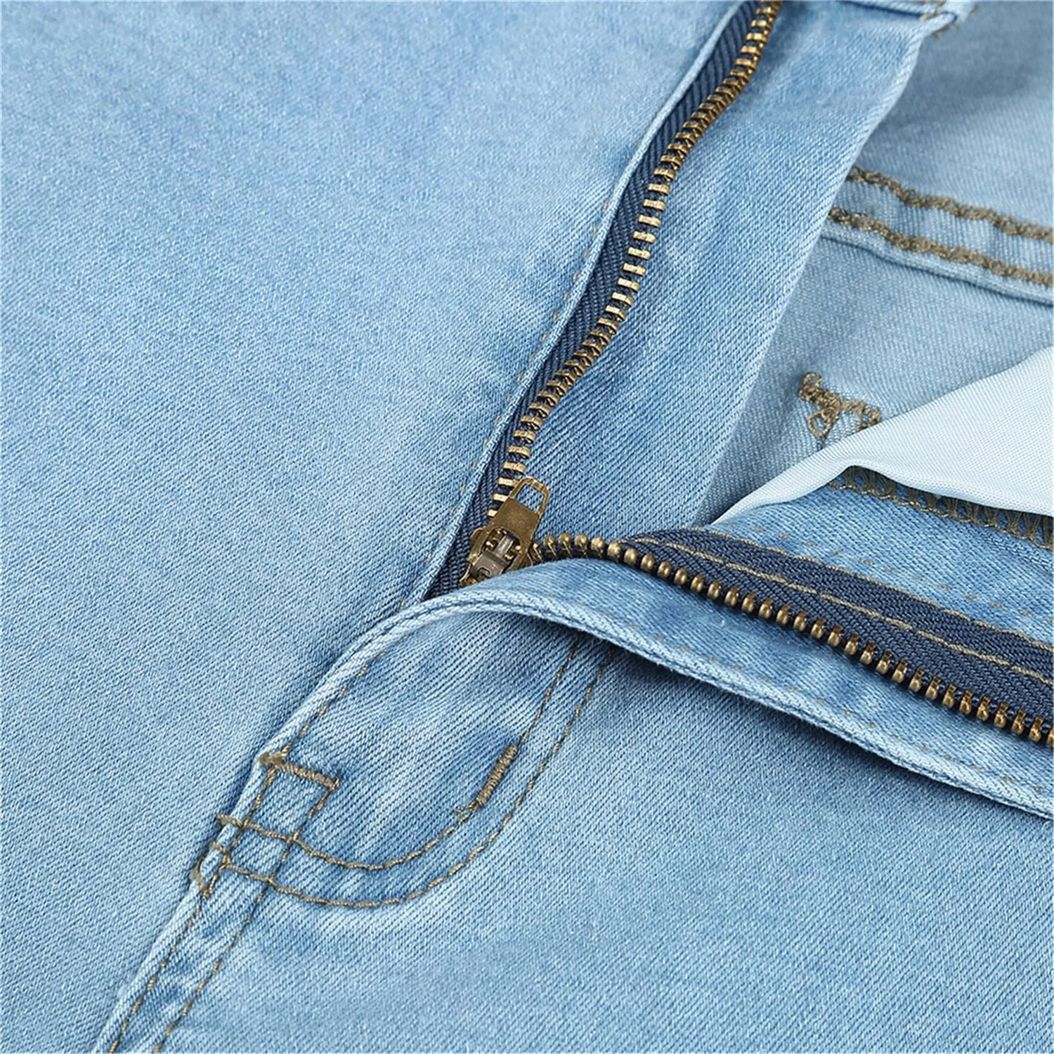 Andongnywell High-Rise Skinny Jeans Women Slim Fit Stretch Jeans High Waisted Sexy Denim Pants Legging Plus Size Trousers