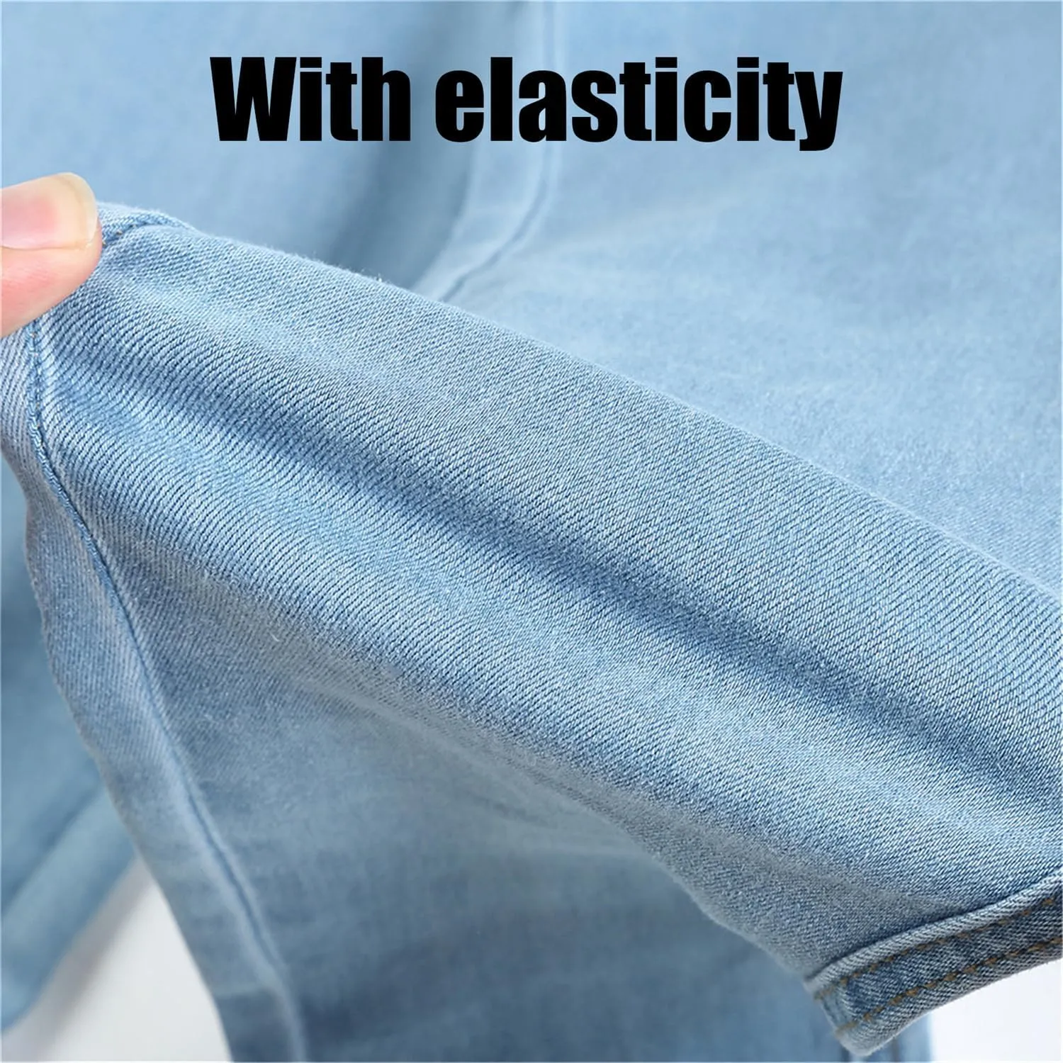 Andongnywell High-Rise Skinny Jeans Women Slim Fit Stretch Jeans High Waisted Sexy Denim Pants Legging Plus Size Trousers