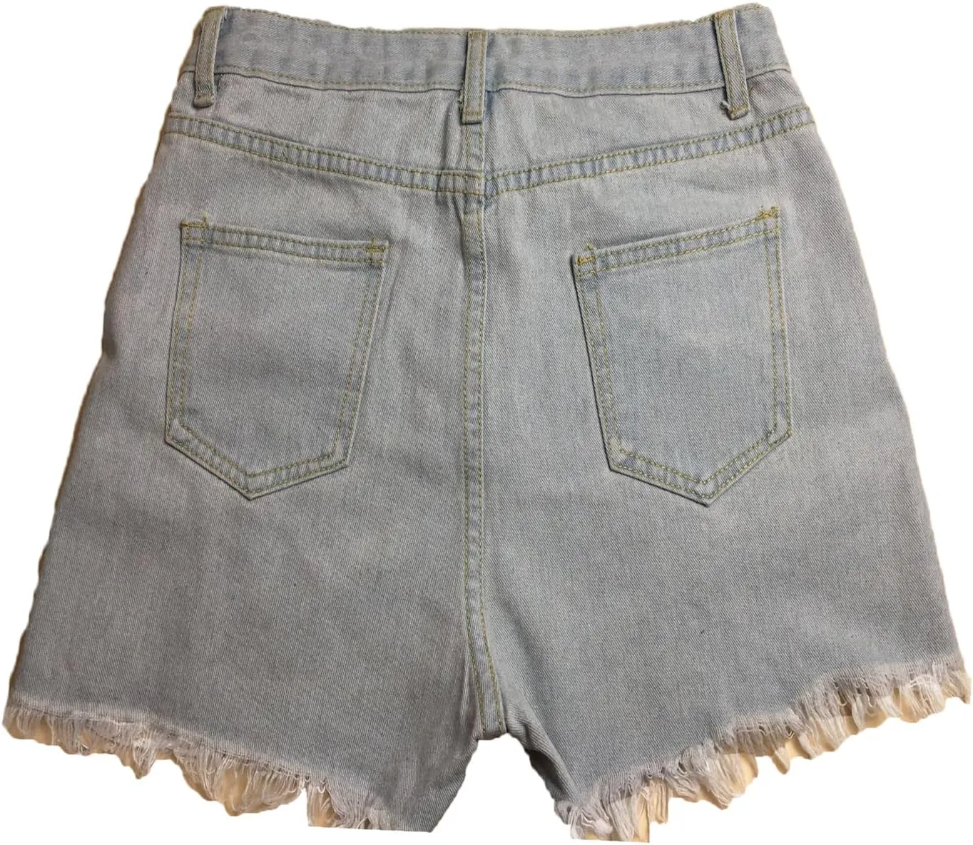 Andongnywell Summer Jean Shorts for Women Mid/High Waisted Denim Shorts Casual Stretchy Ripped Raw Hem Jean Shorts Hot Short