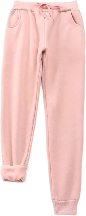 Andongnywell Womens Warm Sherpa Lined Athletic Sweatpants Drawstring Joggers Fleece Pant Trousers