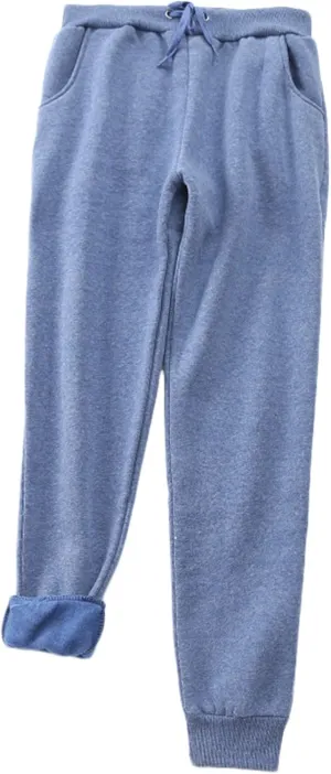 Andongnywell Womens Warm Sherpa Lined Athletic Sweatpants Drawstring Joggers Fleece Pant Trousers