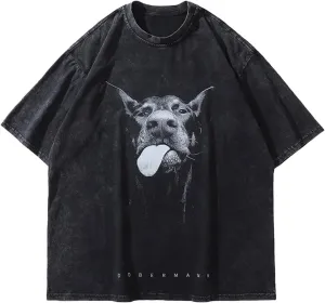 Arssm Men's Graphic Tees Shirt Unisex Cotton Oversized T-Shirt Short Sleeve Vintage Streetwear Y2K Acid Washed Tops