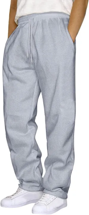 Baggy Cargo Pants Men Casual Elastic Drawstring Work Hiking Pants Straight Stretch Outdoor Jogger with Pockets