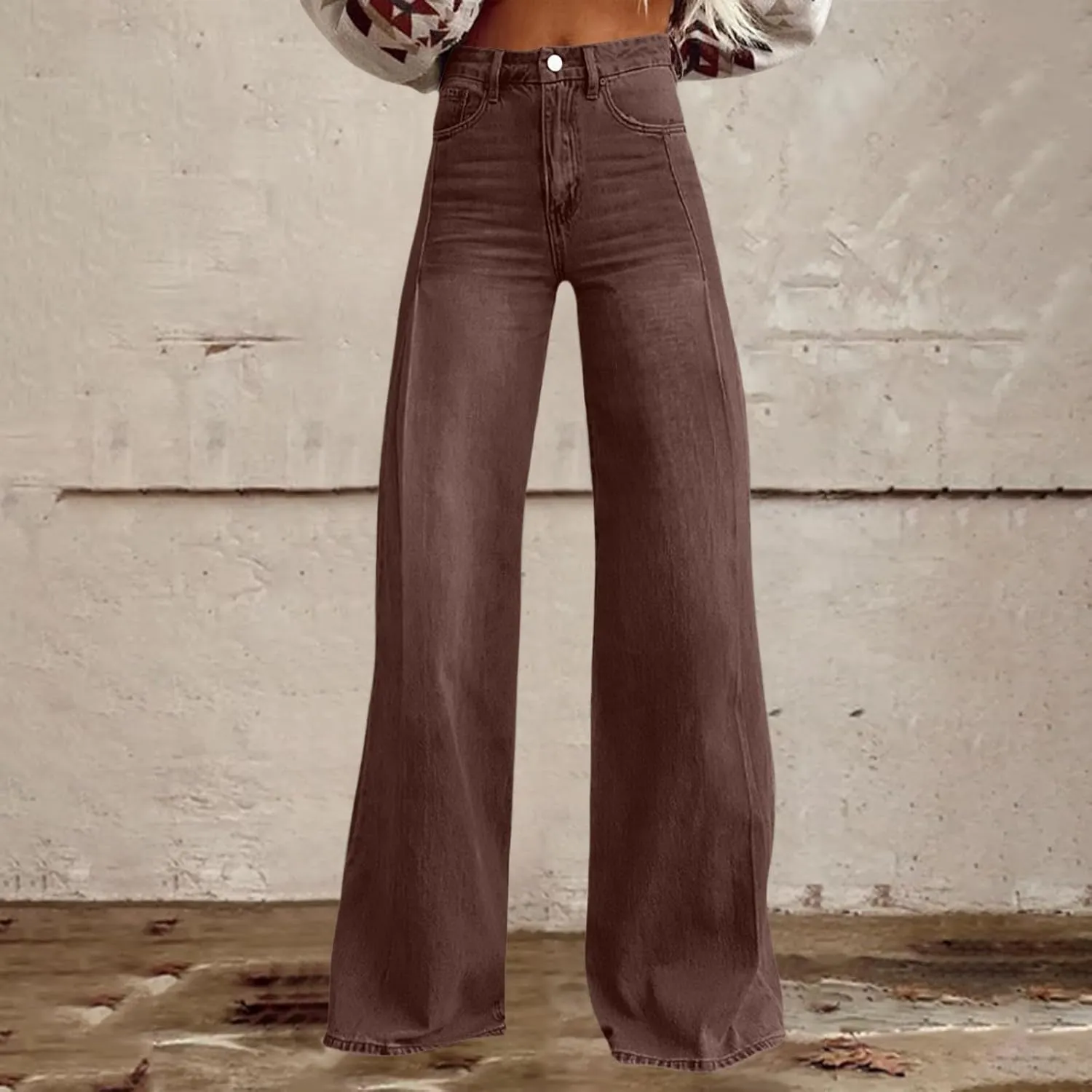 Baggy Jeans Pant for Women 2025 Summer Casual Wide Leg Sweatpant Jeans Print Denim Vintage Pant 90s Y2K Streetwear