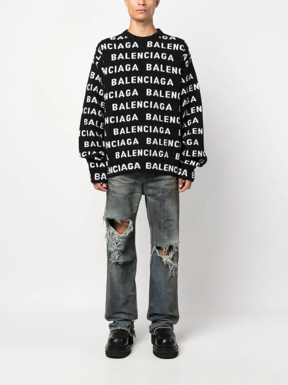 Balenciaga Men's Sweaters Black