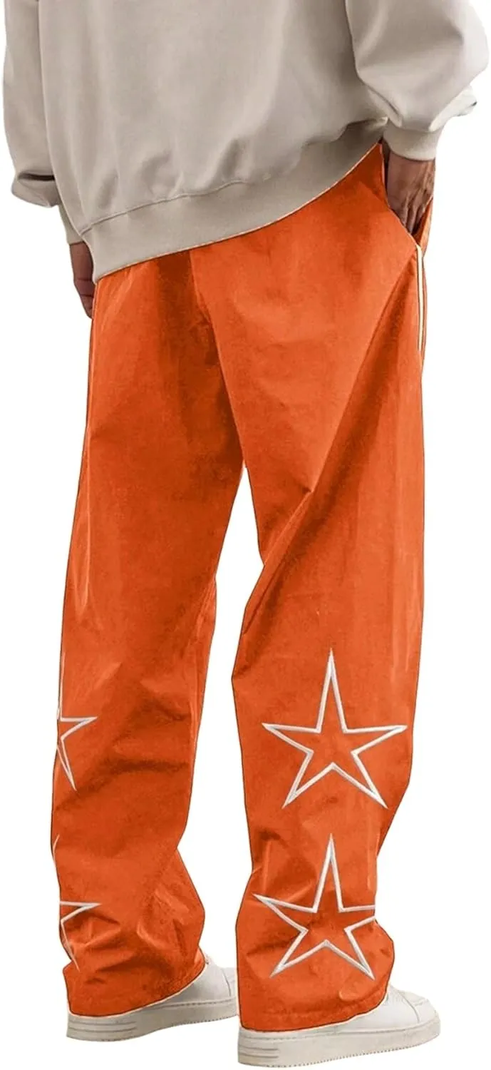 Banana Bucket Mens Y2K Oversized Cargo Pants Baggy Streetwear Drawstring Trousers Elastic Waist Joggers
