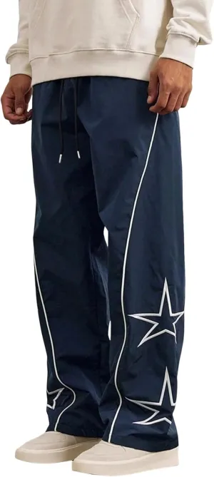 Banana Bucket Mens Y2K Oversized Cargo Pants Baggy Streetwear Drawstring Trousers Elastic Waist Joggers
