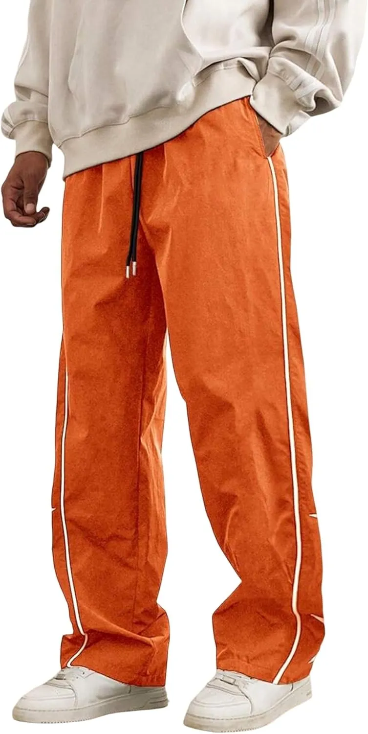 Banana Bucket Mens Y2K Oversized Cargo Pants Baggy Streetwear Drawstring Trousers Elastic Waist Joggers