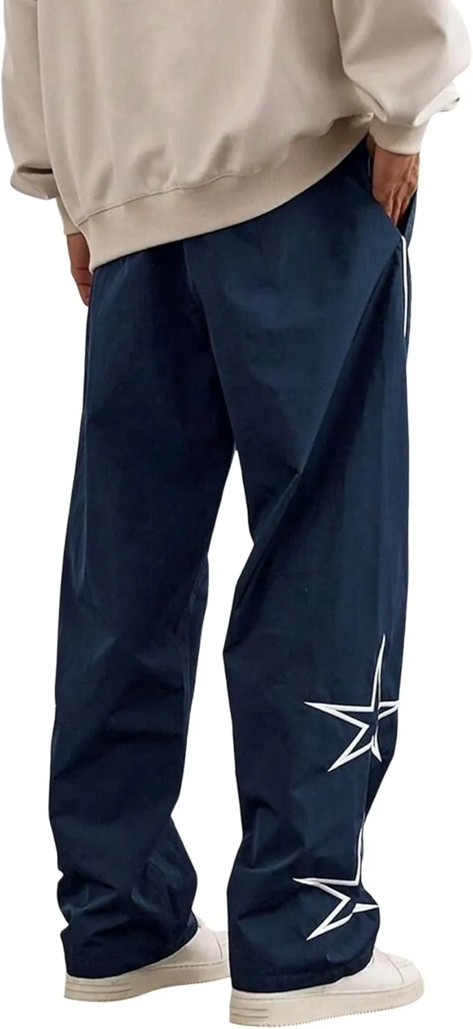 Banana Bucket Mens Y2K Oversized Cargo Pants Baggy Streetwear Drawstring Trousers Elastic Waist Joggers