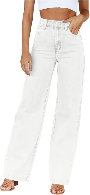 Barrel Jeans for Women Trendy High Waisted Baggy Straight Leg Bootcut Casual 2025 Ladies Stretch Denim Pants Girls