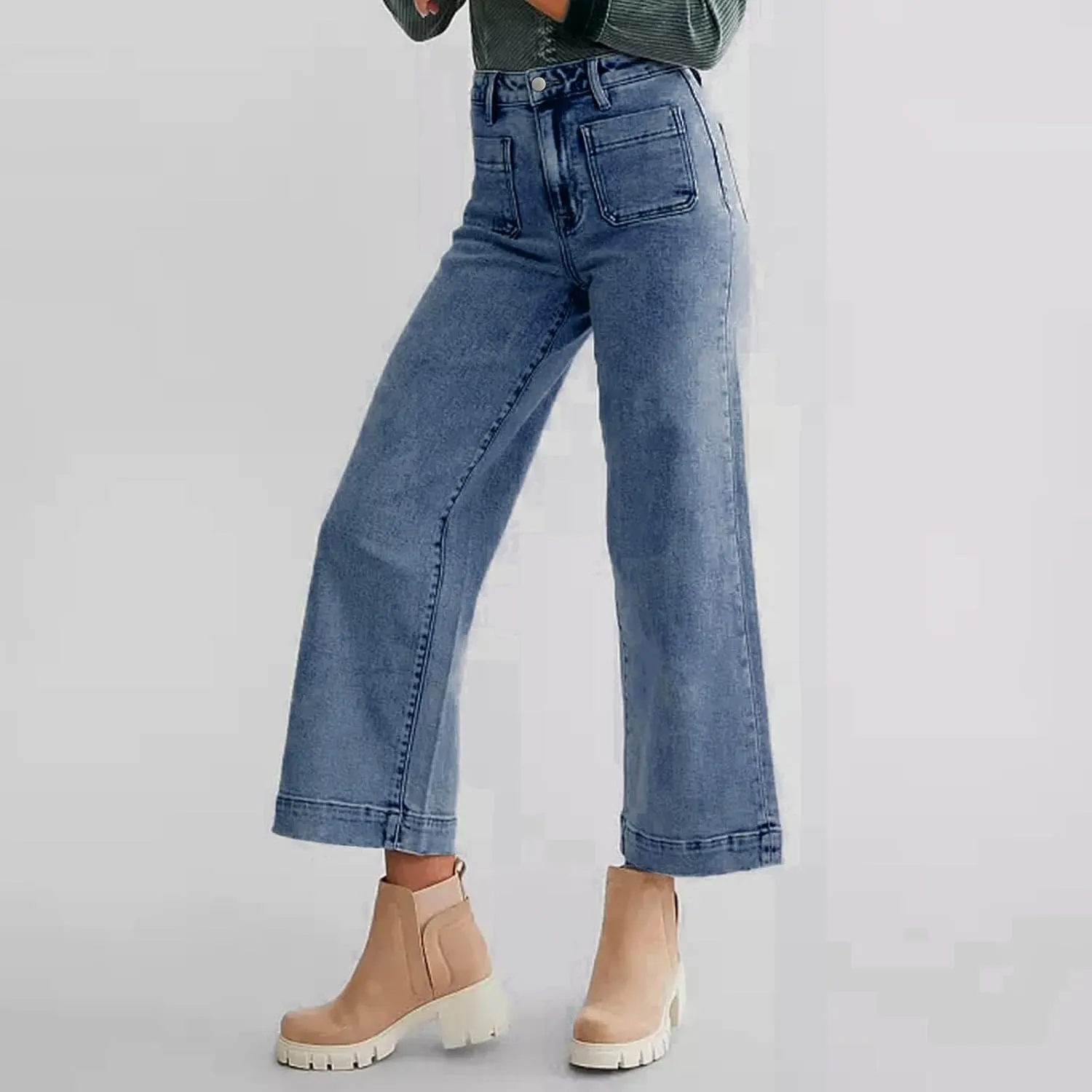 Barrel Jeans for Women Trendy High Waisted Baggy Straight Leg Bootcut Casual 2025 Ladies Stretch Denim Pants Girls