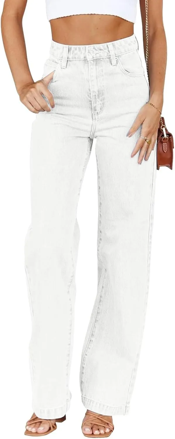 Barrel Jeans for Women Trendy High Waisted Baggy Straight Leg Bootcut Casual 2025 Ladies Stretch Denim Pants Girls
