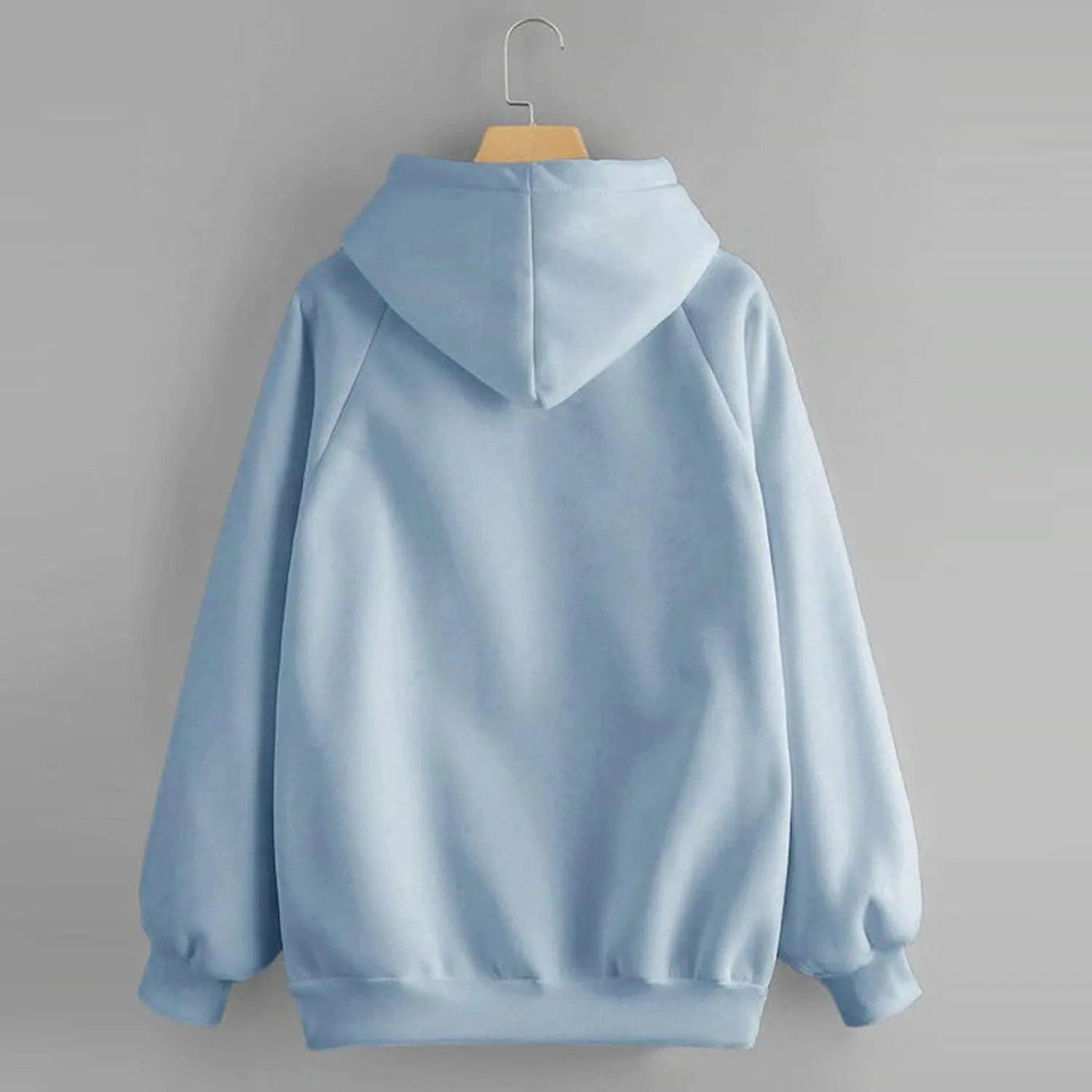 Basic Hoodies for Women Men Girls Teen Fall Solid Color Hoodie Sweatshirt Long Sleeve Kangaroo Pocket Pullovers Top