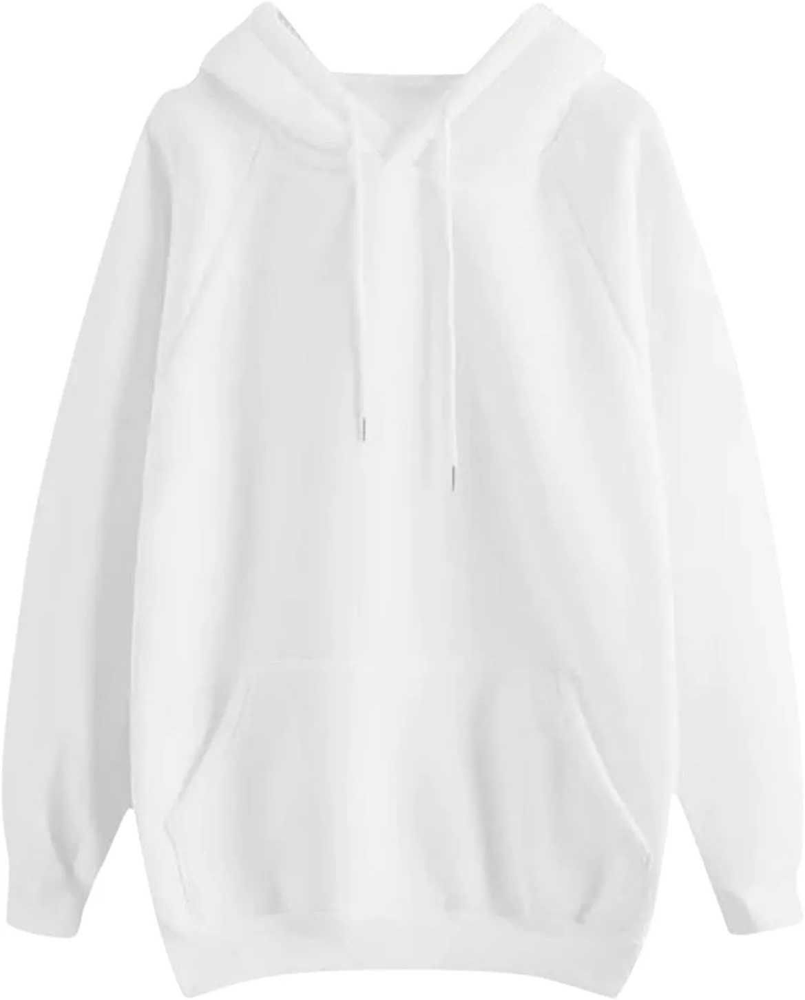 Basic Hoodies for Women Men Girls Teen Fall Solid Color Hoodie Sweatshirt Long Sleeve Kangaroo Pocket Pullovers Top