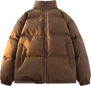 BIFUTON Winter Jackets for Men Lightweight Puffer Jacket Zip Up Quilted Jackets Stand Up Collar Down Coat Outdoor Outerwears