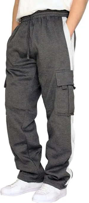 Big and Tall Mens Sweatpants Mens Oversized Cargo Sweatpants Elastic Waist Joggers Baggy Drawstring Sweatpants