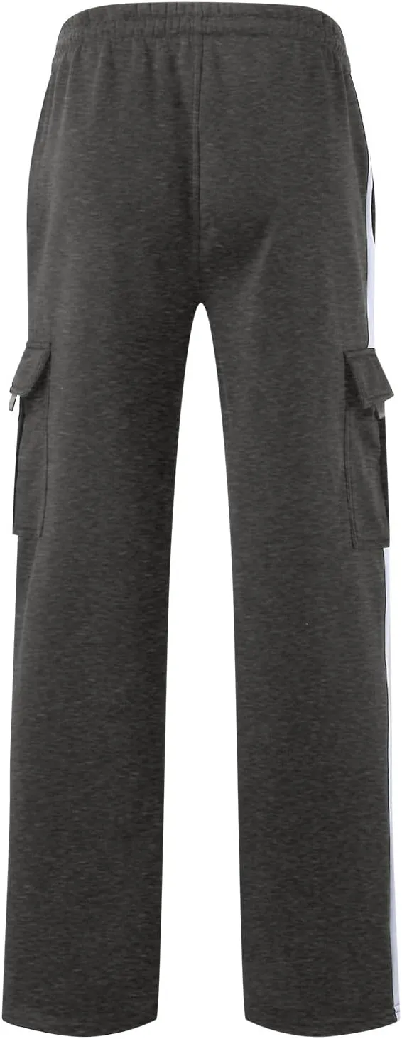 Big and Tall Mens Sweatpants Mens Oversized Cargo Sweatpants Elastic Waist Joggers Baggy Drawstring Sweatpants