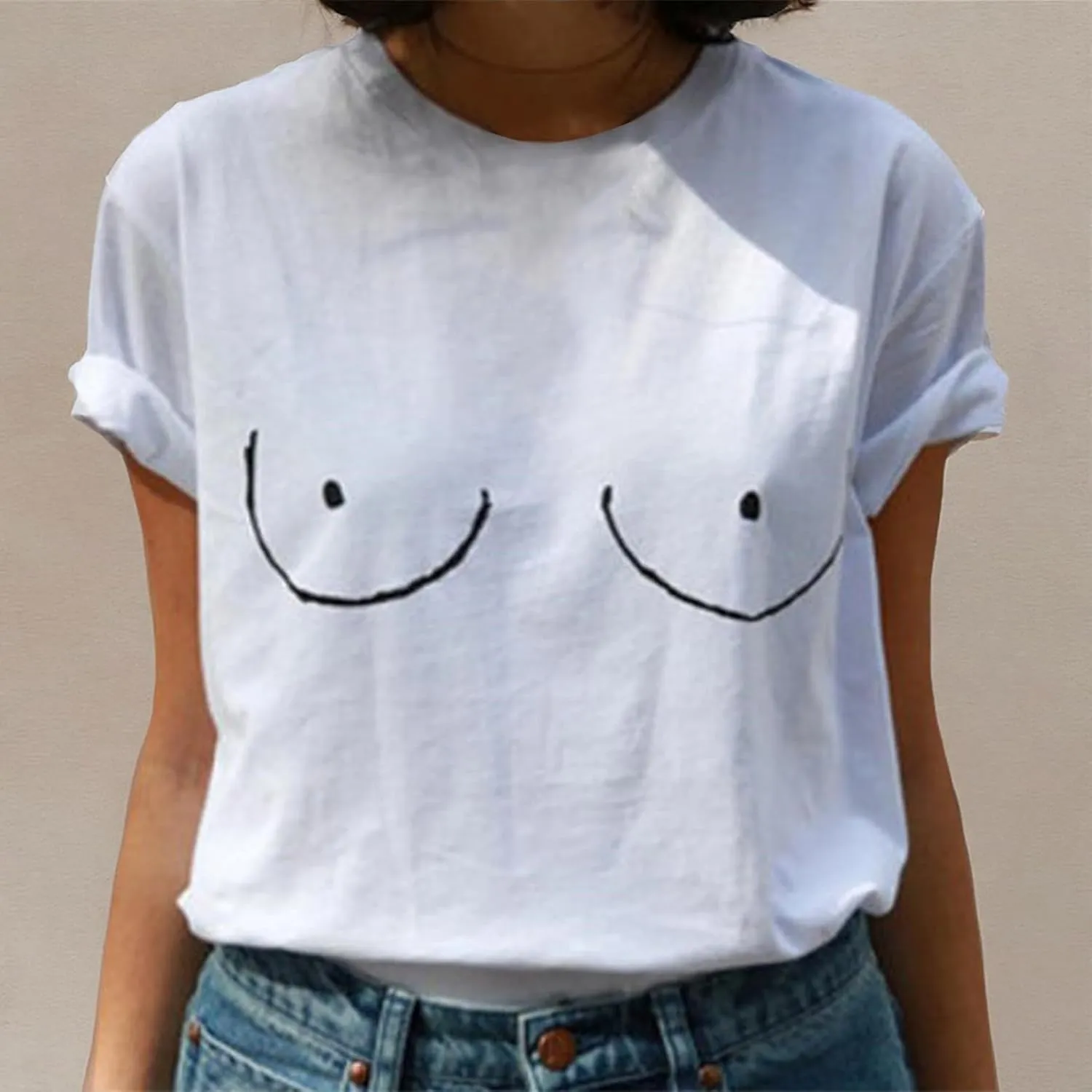 BLACKMYTH Women's Cute Graphic T Shirts Funny Tops Short Sleeve Tees