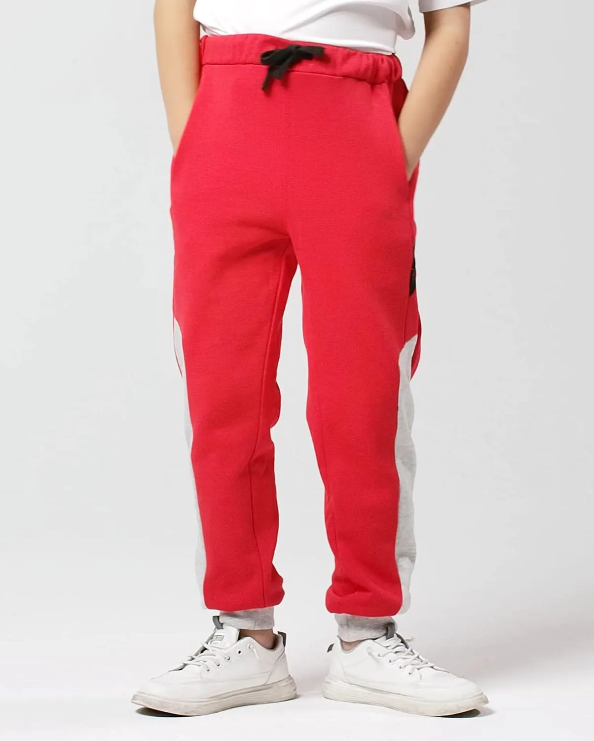 Boys Girls Fleece Joggers Drawstring Elastic Waist Kids Sweatpants Athletic Pants
