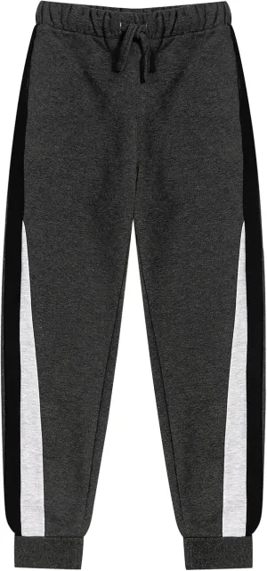 Boys Girls Fleece Joggers Drawstring Elastic Waist Kids Sweatpants Athletic Pants