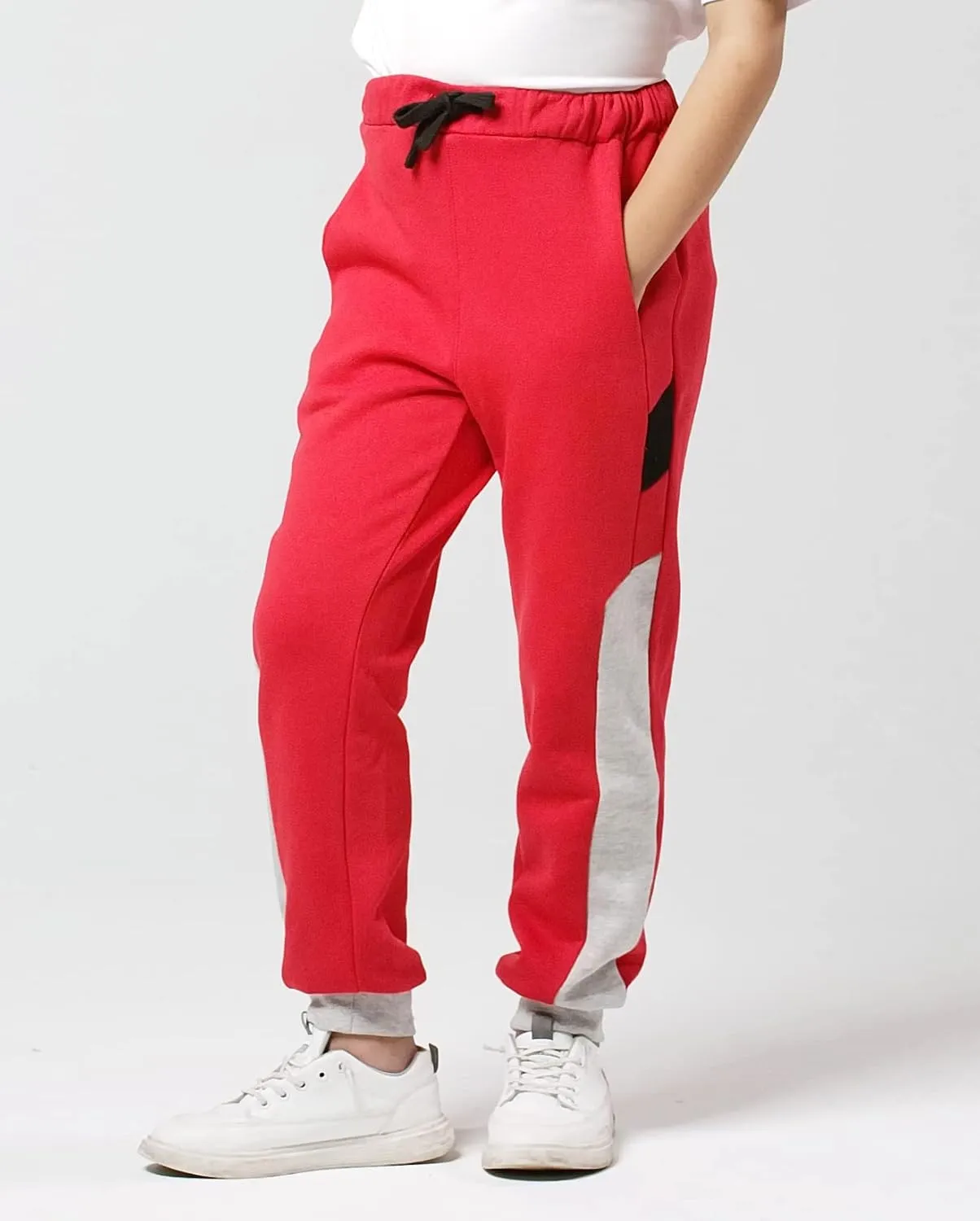 Boys Girls Fleece Joggers Drawstring Elastic Waist Kids Sweatpants Athletic Pants