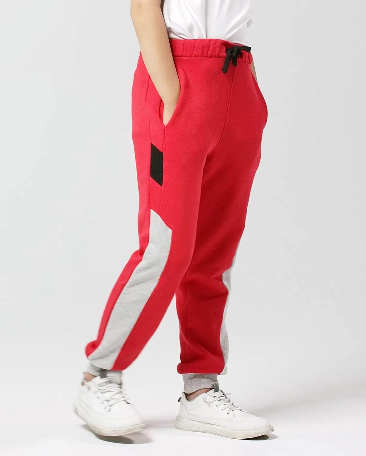 Boys Girls Fleece Joggers Drawstring Elastic Waist Kids Sweatpants Athletic Pants