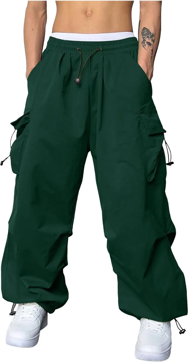 Cargo Combat Pant for Men Casual Work Pant Elastic Waist Cotton Joggers Multi Pockets