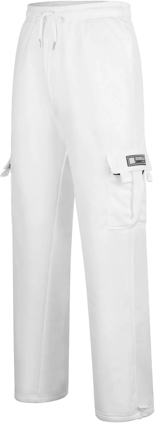 Cargo Pants for Men Baggy Plus Size Drawstring Waist Relaxed Fit Sweatpants Casual Golf Joggers with Pockets