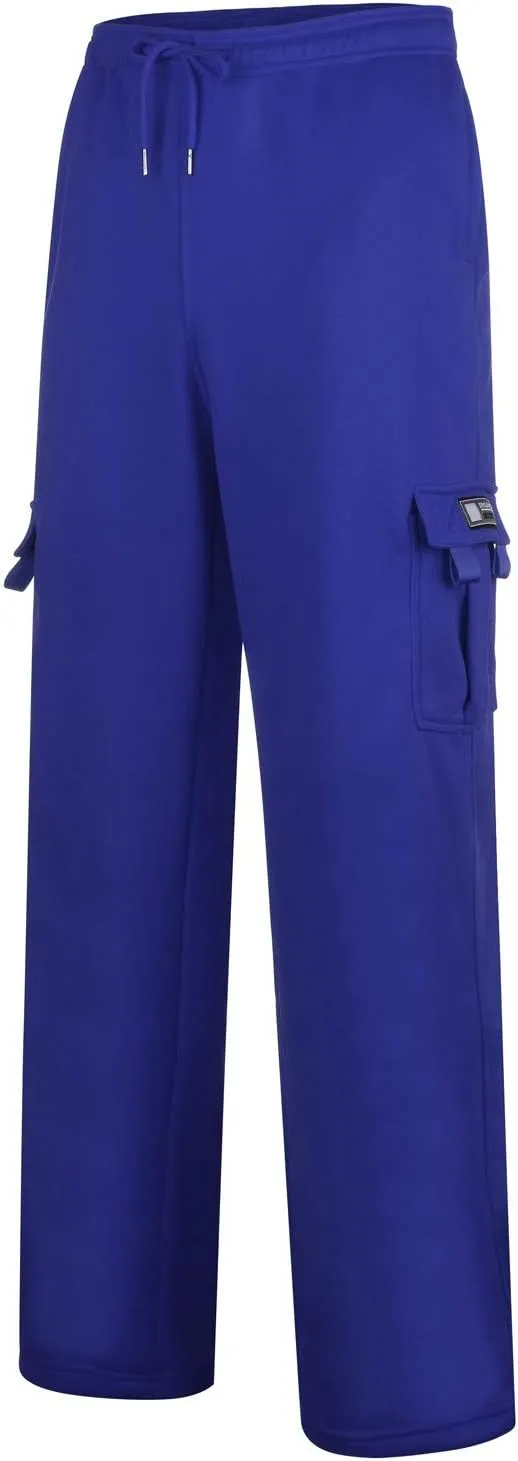 Cargo Pants for Men Baggy Plus Size Drawstring Waist Relaxed Fit Sweatpants Casual Golf Joggers with Pockets