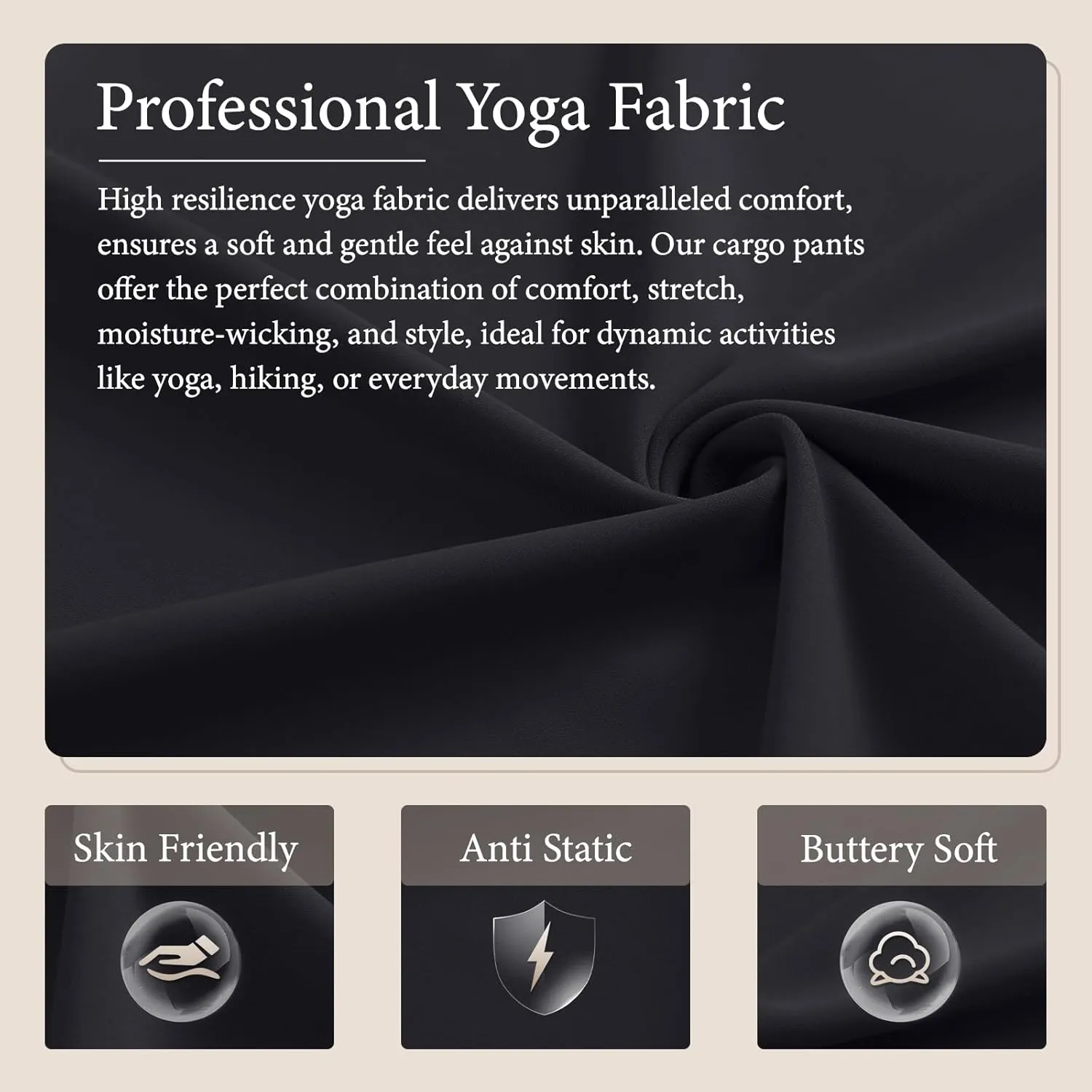 Cargo Pants Women Stretchy Sweatpants Elastic Waist Joggers with Pockets Baggy Hiking Pants Soft Athletic Pants