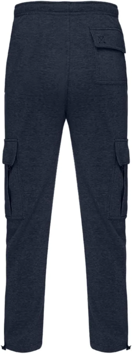 Cargo Sweatpants for Teen Boys 16-18 Mens Heavyweight Cargo Fleece Sweatpants Relaxed Fit Joggers with Pockets Sweat Pants