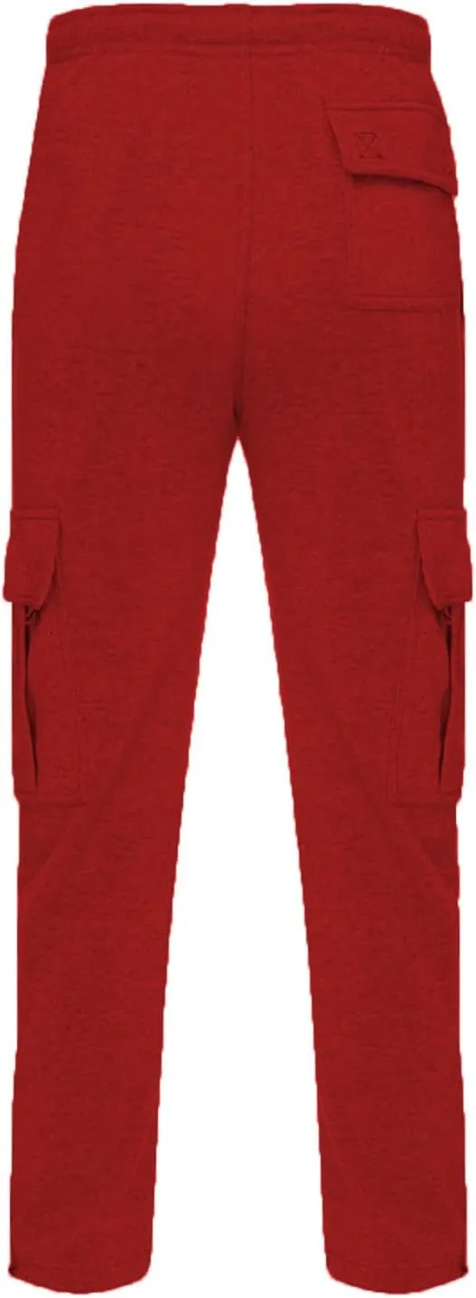 Cargo Sweatpants for Teen Boys 16-18 Mens Heavyweight Cargo Fleece Sweatpants Relaxed Fit Joggers with Pockets Sweat Pants