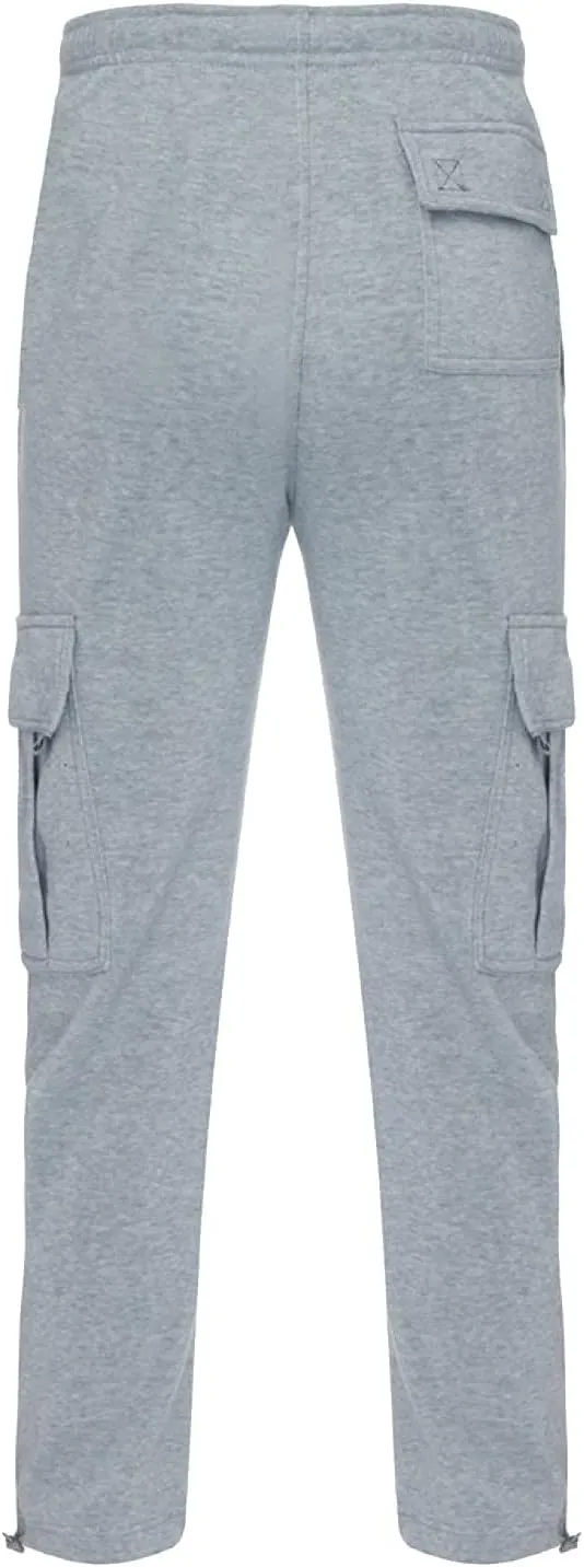 Cargo Sweatpants for Teen Boys 16-18 Mens Heavyweight Cargo Fleece Sweatpants Relaxed Fit Joggers with Pockets Sweat Pants