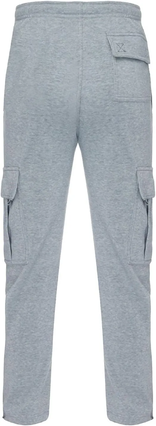 Cargo Sweatpants for Teen Boys 16-18 Mens Heavyweight Cargo Fleece Sweatpants Relaxed Fit Joggers with Pockets Sweat Pants