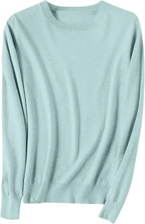 Cashmere Sweaters for Women Knitted Long Sleeve Blouses Cashmere Blouses Soft Pullover Sweater Knit Sweater Tops