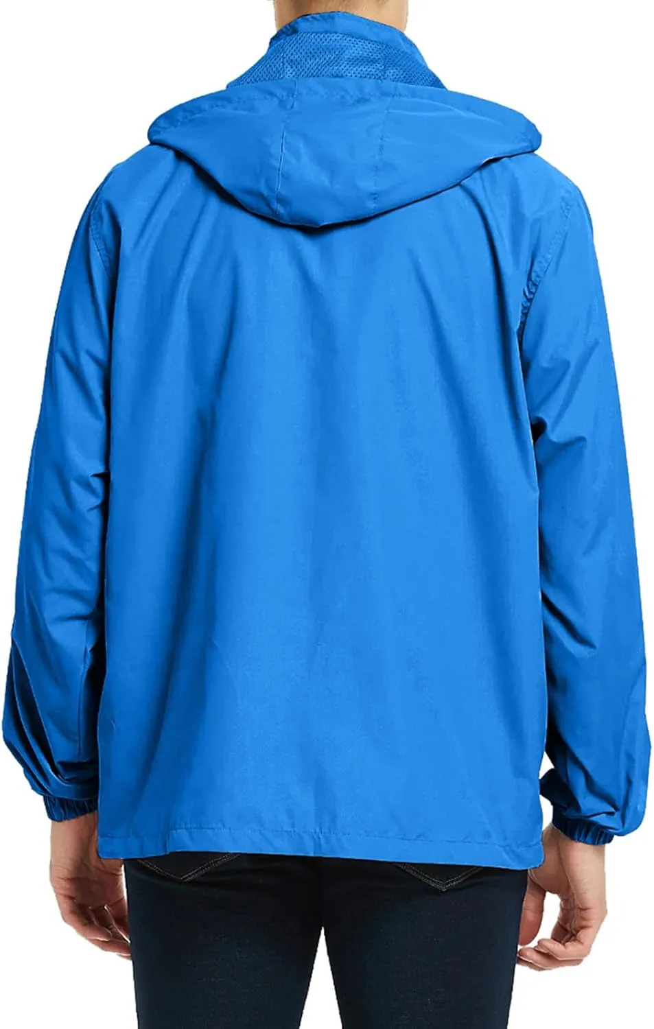 Casual Jacket for Men Lightweight Softshell Jacket Windbreak Waterproof Raincoat Travel Hiking Coat with Removable Hood