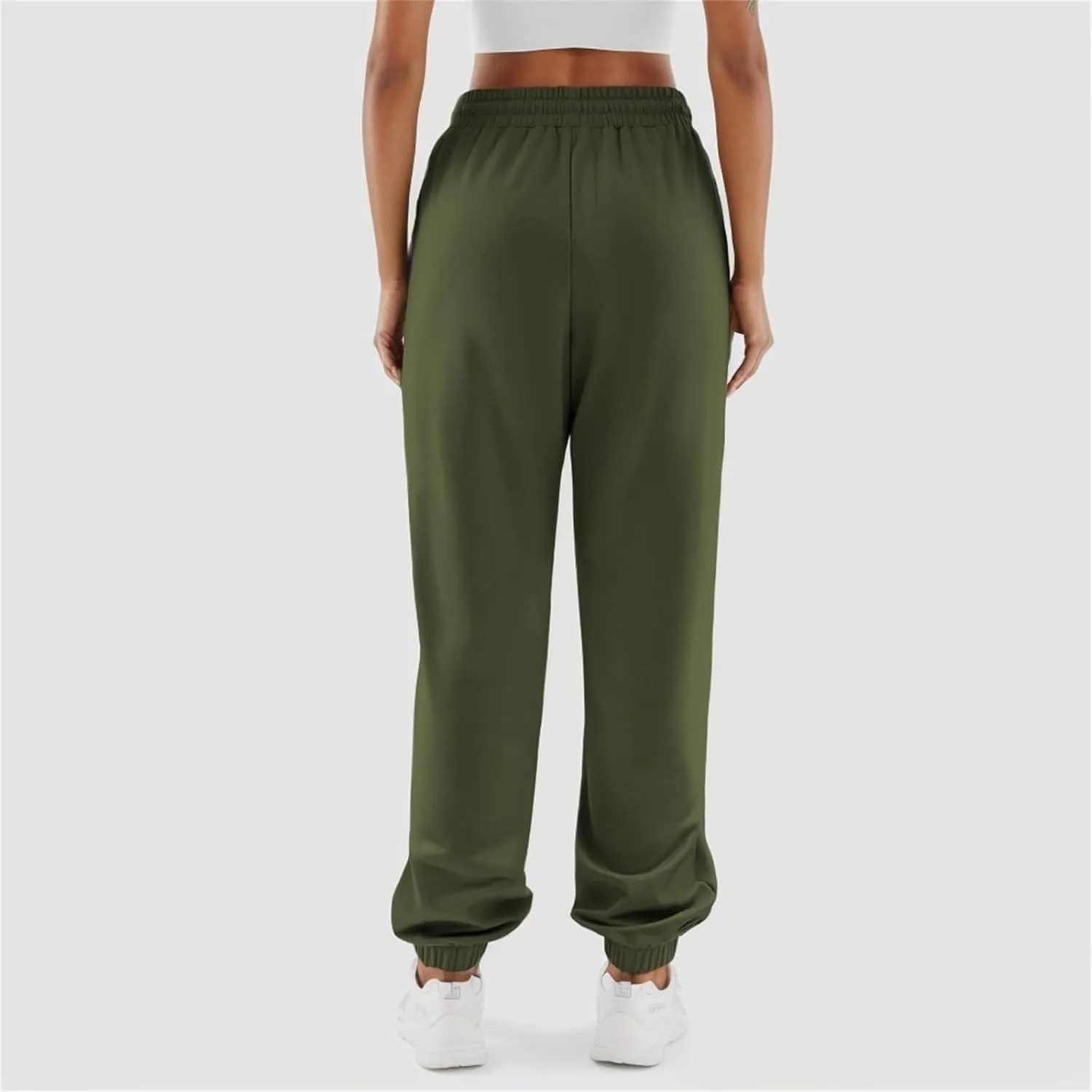 Cinch Bottom Sweatpants Women Baggy High Waisted Sweatpants Athletic Sweat Pants Workout Cotton Joggers with Pockets