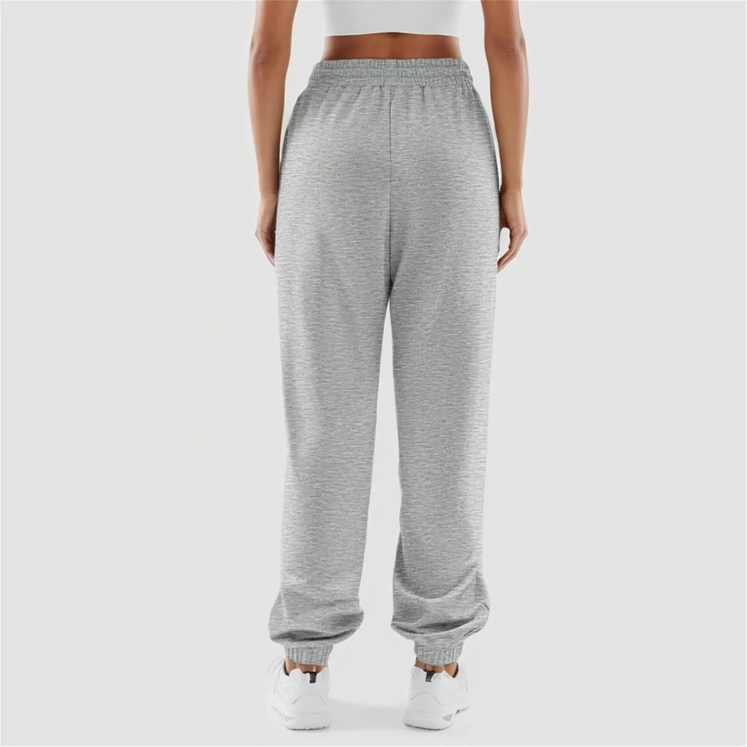 Cinch Bottom Sweatpants Women Baggy High Waisted Sweatpants Athletic Sweat Pants Workout Cotton Joggers with Pockets