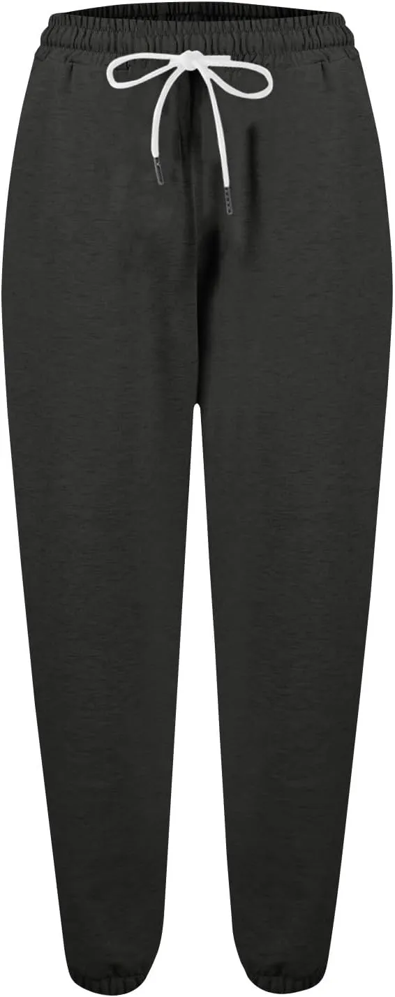 Cinch Bottom Sweatpants Women Baggy High Waisted Sweatpants Athletic Sweat Pants Workout Cotton Joggers with Pockets
